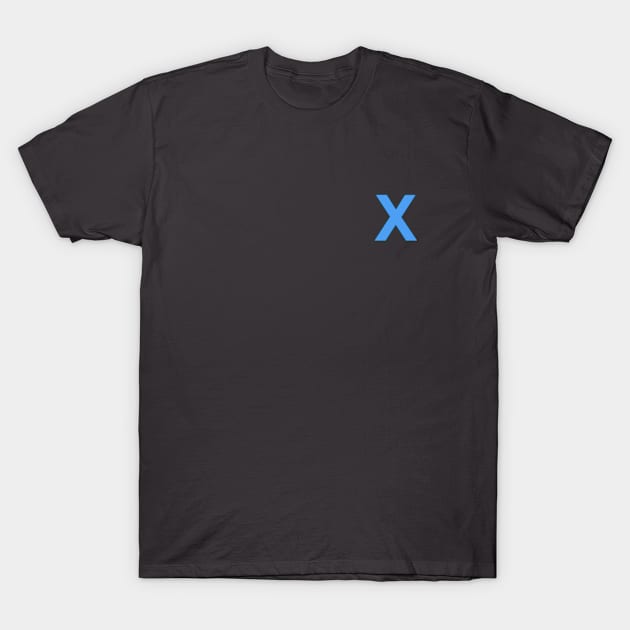 letter x black T-Shirt by persa